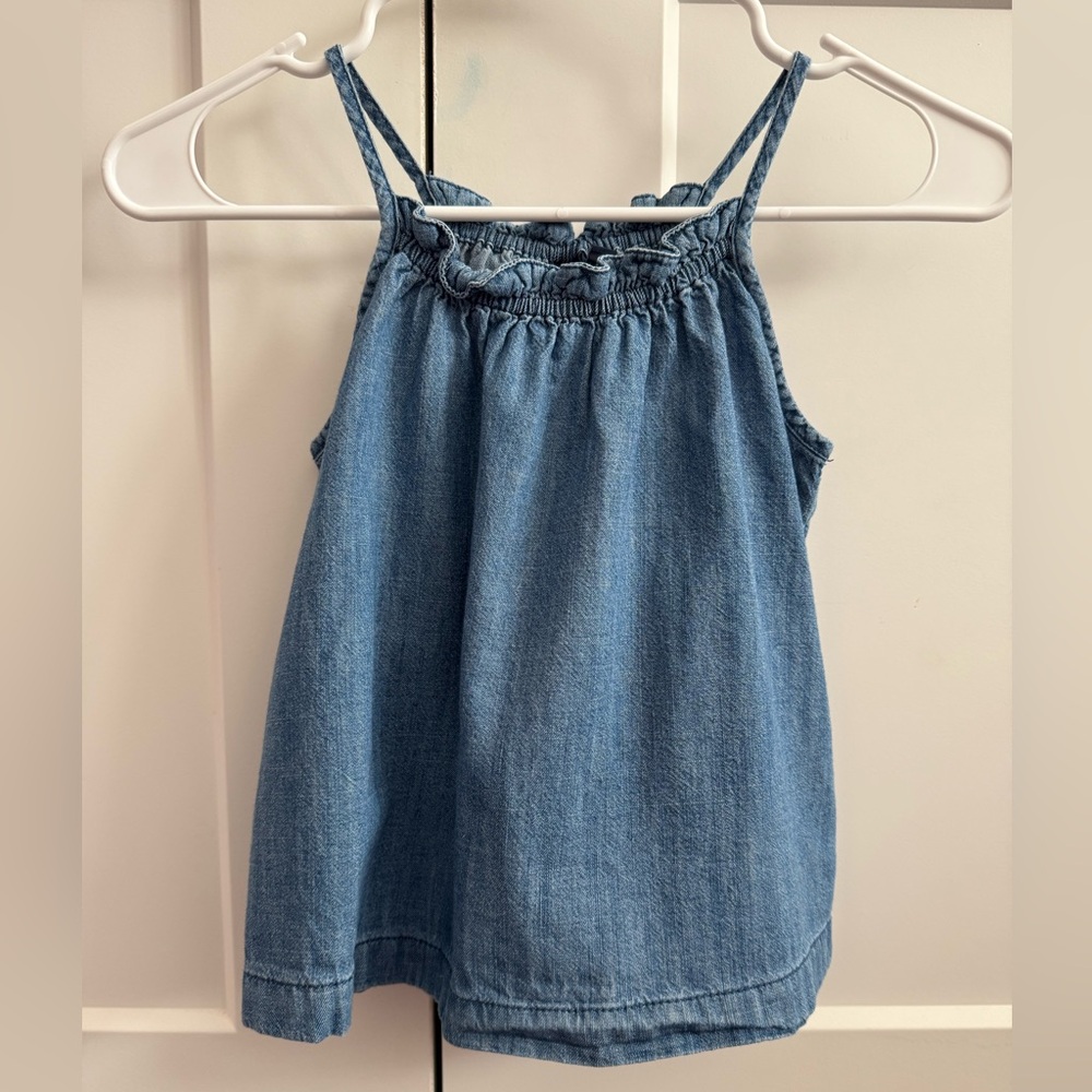 Gap Kids Girls Denim Tank - Size S